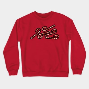 Five Christmas Candy Canes Crewneck Sweatshirt